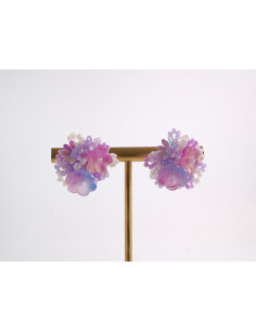 Kolczyki FIOLETOWE PLECIONE KWIATKI   LOLITA AKCESORIA... 2