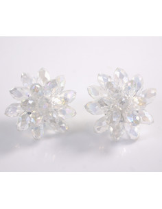 Kolczyki BIAŁE KWIATKI  KWIATY LOLITA AKCESORIA srebrny...