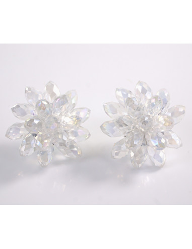 Kolczyki BIAŁE KWIATKI  KWIATY LOLITA AKCESORIA...