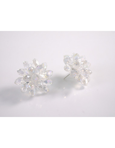 Kolczyki BIAŁE KWIATKI  KWIATY LOLITA AKCESORIA...