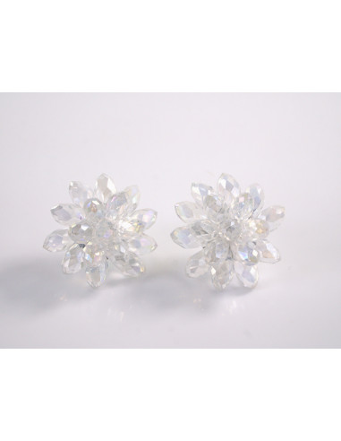 Kolczyki BIAŁE KWIATKI  KWIATY LOLITA AKCESORIA...