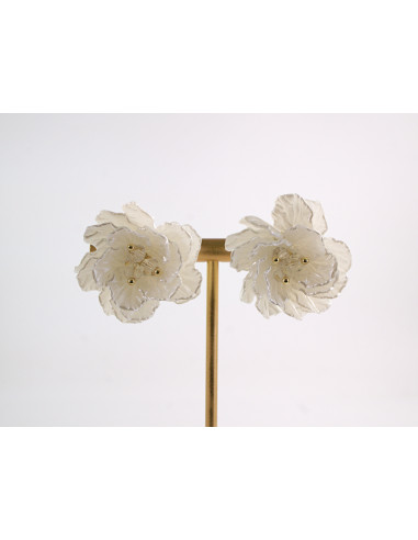 Kolczyki BIAŁE KWIATKI  KWIATY LOLITA AKCESORIA...