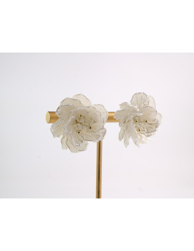 Kolczyki BIAŁE KWIATKI  KWIATY LOLITA AKCESORIA...