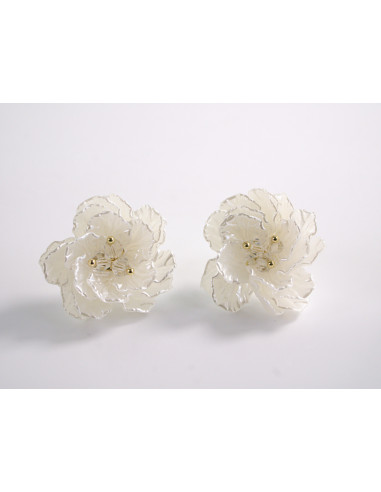 Kolczyki BIAŁE KWIATKI  KWIATY LOLITA AKCESORIA...