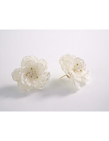 Kolczyki BIAŁE KWIATKI  KWIATY LOLITA AKCESORIA...