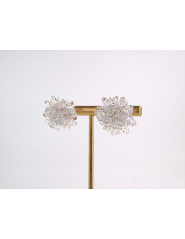 Kolczyki BIAŁE KWIATKI PLECIONE KWIATY LOLITA...