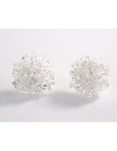 Kolczyki BIAŁE KWIATKI PLECIONE KWIATY LOLITA...