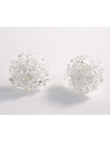 Kolczyki BIAŁE KWIATKI PLECIONE KWIATY LOLITA...