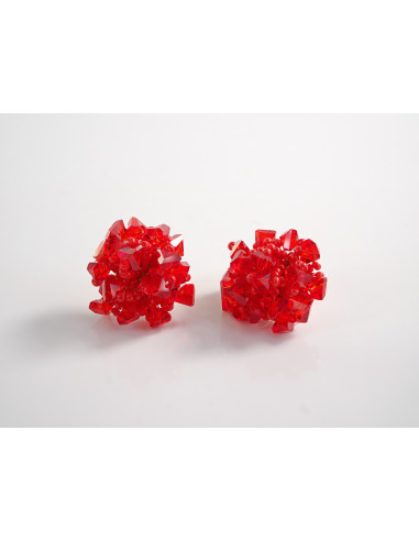 Kolczyki CZERWONE KWIATKI  KWIATY LOLITA...