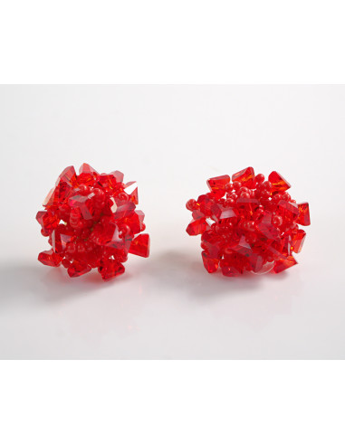 Kolczyki CZERWONE KWIATKI  KWIATY LOLITA...