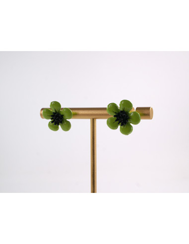 Kolczyki ZIELONE KWIATKI  LOLITA AKCESORIA...