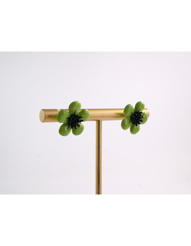 Kolczyki ZIELONE KWIATKI  LOLITA AKCESORIA...