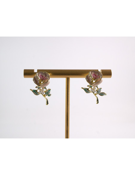 Kolczyki RÓŻYCZKI  KWIATKI  LOLITA AKCESORIA srebrny sztyft 925