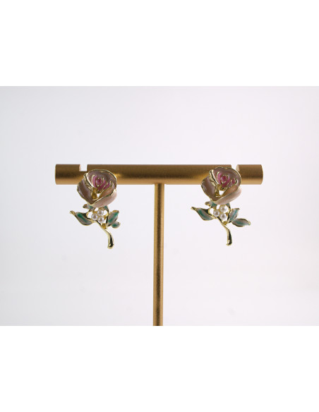 Kolczyki RÓŻYCZKI  KWIATKI  LOLITA AKCESORIA srebrny sztyft 925