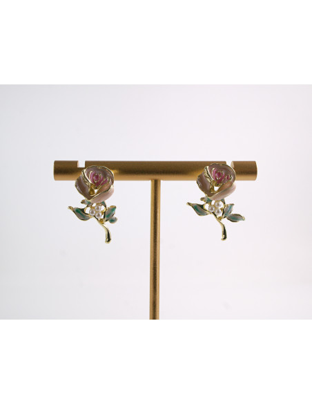 Kolczyki RÓŻYCZKI  KWIATKI  LOLITA AKCESORIA srebrny sztyft 925