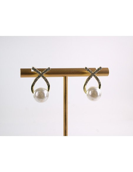 Kolczyki ZAWIJAS Z PERŁĄ LOLITA AKCESORIA srebrny sztyft 925