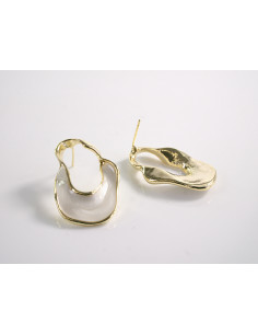 Kolczyki ECRU NIEREGULARNE KOŁA LOLITA AKCESORIA srebrny... 2