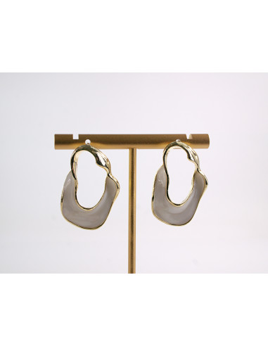 Kolczyki ECRU NIEREGULARNE KOŁA LOLITA...