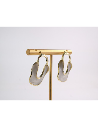 Kolczyki ECRU NIEREGULARNE KOŁA LOLITA...