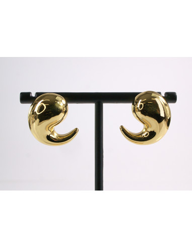 Kolczyki ASYMETRYCZNE ZŁOTE ZAWIJASY STAL...