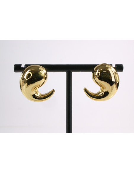 Kolczyki ASYMETRYCZNE ZŁOTE ZAWIJASY STAL CHIRURGICZNA  LOLITA AKCESORIA