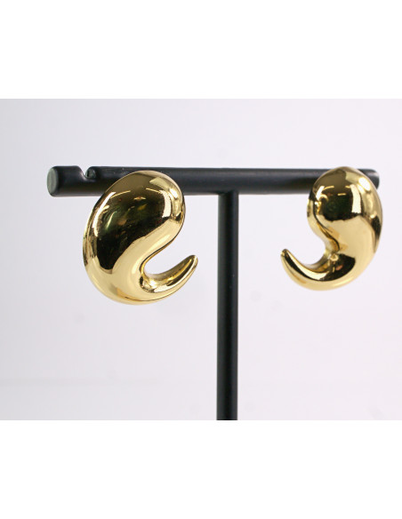 Kolczyki ASYMETRYCZNE ZŁOTE ZAWIJASY STAL CHIRURGICZNA  LOLITA AKCESORIA