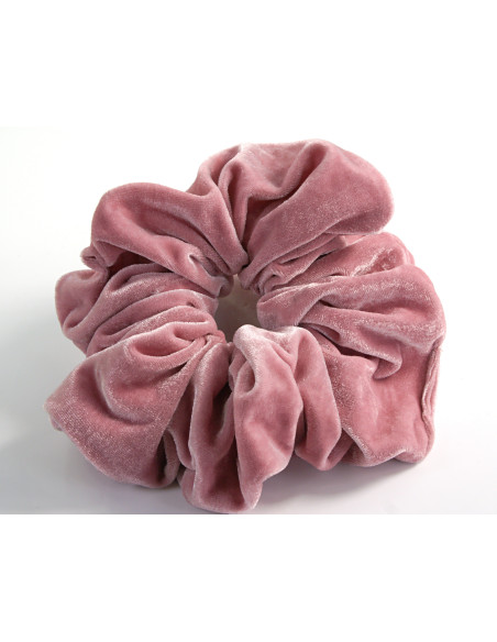 SCRUNCHIE MEGA DUŻA XXXL AKSAMITNA  ŚREDNICA 16-18 CM RÓŻOWY