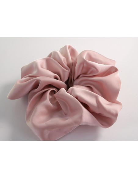SCRUNCHIE SATYNOWA MEGA DUŻA XXXL SATYNA ŚREDNICA 16-18 CM RÓŻOWY