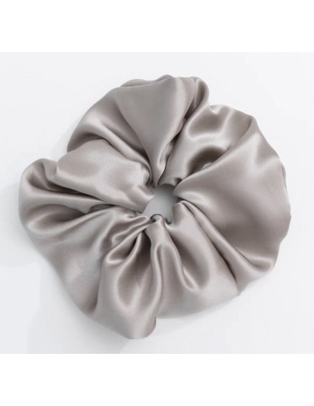 SCRUNCHIE SATYNOWA MEGA DUŻA XXXL SATYNA ŚREDNICA 16-18 CM TAUPE
