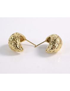 Kolczyki ZŁOTE TŁOCZONE ŁEZKI KROPLE  STAL CHIRURGICZNA...