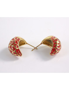 Kolczyki ZŁOTE TŁOCZONE ŁEZKI KROPLE  STAL CHIRURGICZNA...