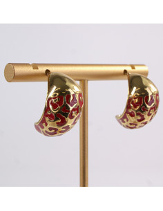 Kolczyki ZŁOTE TŁOCZONE ŁEZKI KROPLE  STAL CHIRURGICZNA... 2