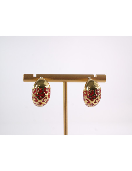 Kolczyki ZŁOTE TŁOCZONE ŁEZKI KROPLE  STAL CHIRURGICZNA LOLITA AKCESORIA