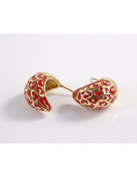 Kolczyki ZŁOTE TŁOCZONE ŁEZKI KROPLE  STAL CHIRURGICZNA LOLITA AKCESORIA