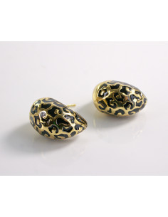 Kolczyki ZŁOTE TŁOCZONE ŁEZKI KROPLE  STAL CHIRURGICZNA...