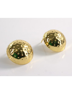 Kolczyki ZŁOTE TŁOCZONE GUZIKI  STAL CHIRURGICZNA LOLITA...