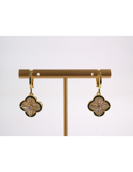 Kolczyki ROZETY Z CYRKONIAMI ZAPĘCIE STAL CHIRURGICZNA LOLITA AKCESORIA