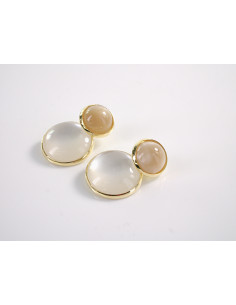 Kolczyki BEŻOWE ELEGANCIE GUZIKI  LOLITA AKCESORIA...