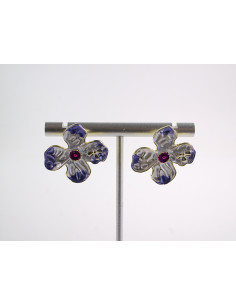 Kolczyki FIOLETOWE KWIATKI KWIATUSZKI   LOLITA AKCESORIA... 2