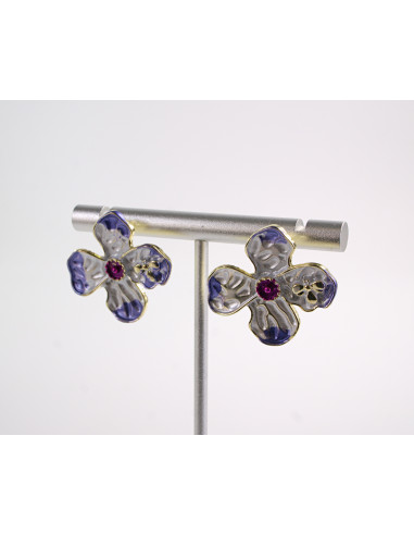 Kolczyki FIOLETOWE KWIATKI KWIATUSZKI   LOLITA...