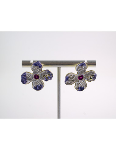 Kolczyki FIOLETOWE KWIATKI KWIATUSZKI   LOLITA...