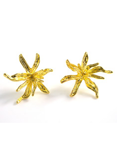 Kolczyki ZŁOTE KWIATY  KWIATKI LOLITA AKCESORIA srebrny...