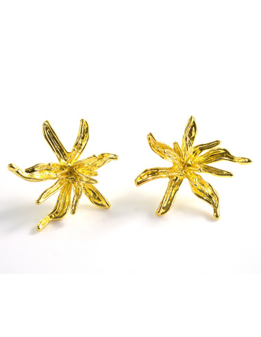 Kolczyki ZŁOTE KWIATY  KWIATKI LOLITA AKCESORIA...