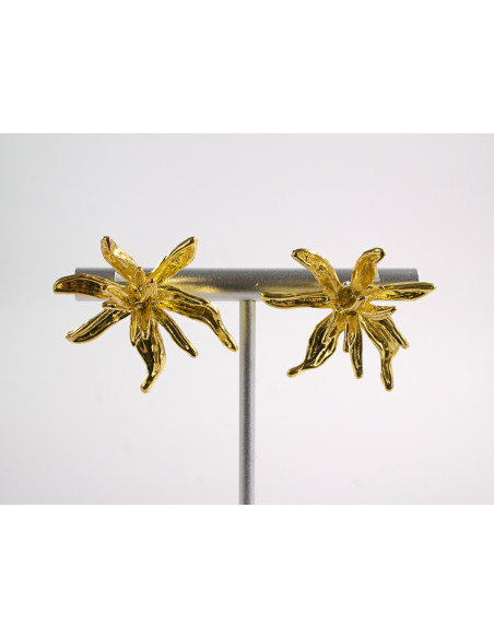 Kolczyki ZŁOTE KWIATY  KWIATKI LOLITA AKCESORIA srebrny sztyft 925