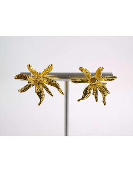 Kolczyki ZŁOTE KWIATY  KWIATKI LOLITA AKCESORIA srebrny sztyft 925