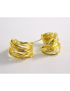 Kolczyki ZŁOTE ASYMETRYCZNE KOŁA  LOLITA AKCESORIA... 2