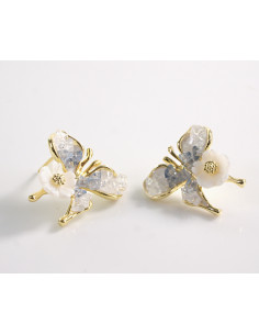 Kolczyki FIOLETOWE KWIATKI KWIATUSZKI   LOLITA AKCESORIA...