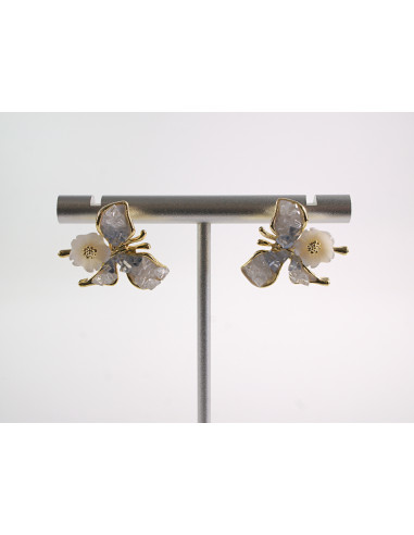 Kolczyki FIOLETOWE KWIATKI KWIATUSZKI   LOLITA...