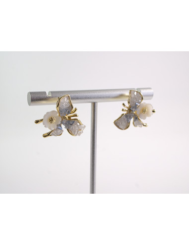 Kolczyki FIOLETOWE KWIATKI KWIATUSZKI   LOLITA...