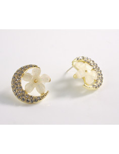 Kolczyki  KWIATKI KWIATUSZKI   LOLITA AKCESORIA srebrny... 2